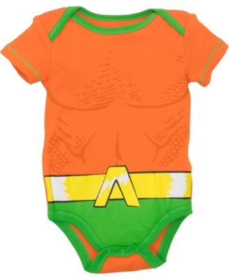 Baby Boys Batman Superman The Flash Aquaman 5 Pack Costume Bodysuits Newborn to