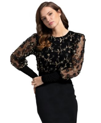 Women's Embroidered Top Pencil Dress Dress