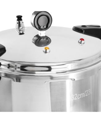 24 Quart Large Capacity Aluminum Stovetop Pressure Cooker for Induction and Gas Stove-Tops