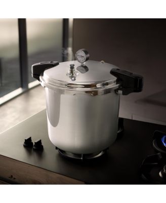 24 Quart Large Capacity Aluminum Stovetop Pressure Cooker for Induction and Gas Stove-Tops