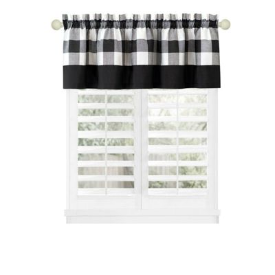 Modern Farmhouse Buffalo Plaid Checkered Rod Pocket Window Valance Curtain