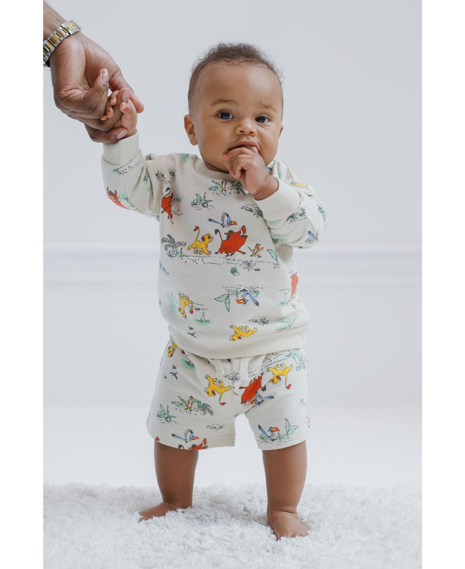 Toddler Boys Disney Mickey Mouse French Terry Sweatshirt and Shorts (2T-5T)