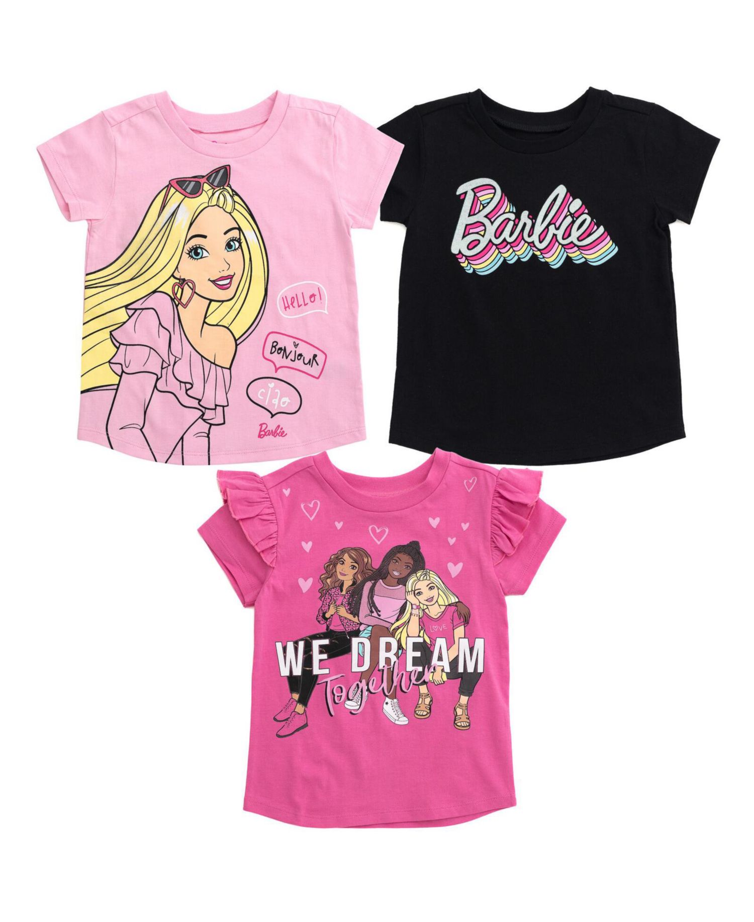 Girls 3 Pack T-Shirts to
