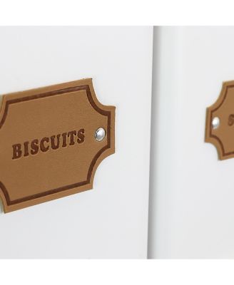 Kitchen Food Storage and Organization 5 Piece Canister Set in White