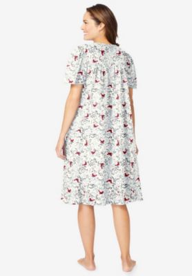 Women's Dreams and Co. Short Floral Print Cotton Gown
