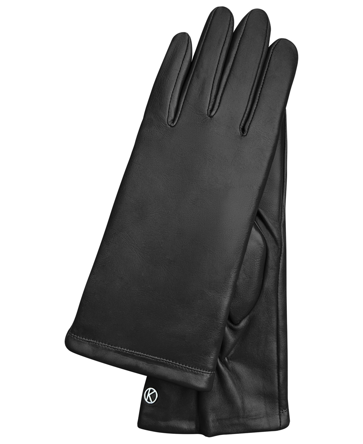 Women`s extra long Premium Lamb Leather Touchscreen Gloves "Keira" - Black