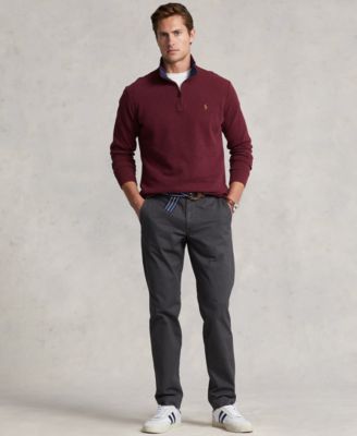 Men's Estate-Rib Cotton Quarter-Zip Pullover