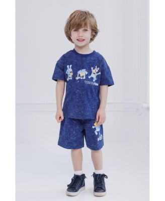Boys Bingo Vintage Drop Shoulder T-Shirt and Shorts Outfit Set to
