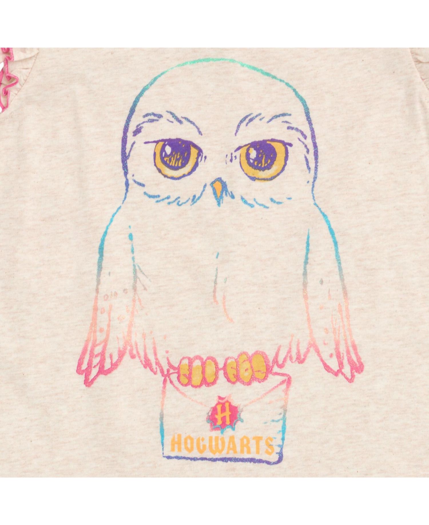Girls Hedwig Owl Tank Top Dolphin and French Terry Shorts to