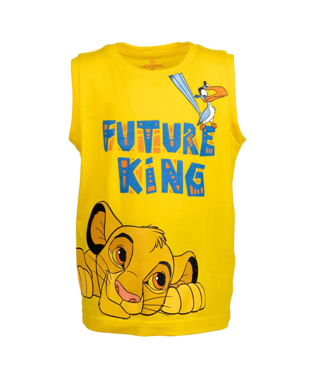 Disney Boys Lion King Toy Story Mickey Mouse Cars T-Shirt Tank Top and French Terry Shorts 3 Piece Outfit Set to