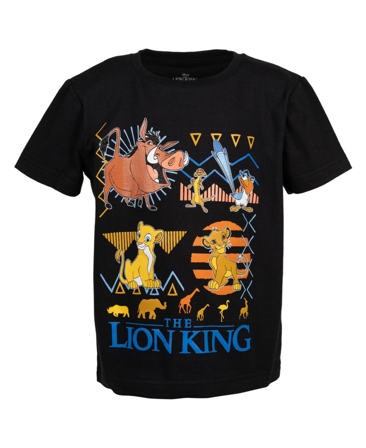 Disney Boys Lion King Toy Story Mickey Mouse Cars T-Shirt Tank Top and French Terry Shorts 3 Piece Outfit Set to -/ black / grey