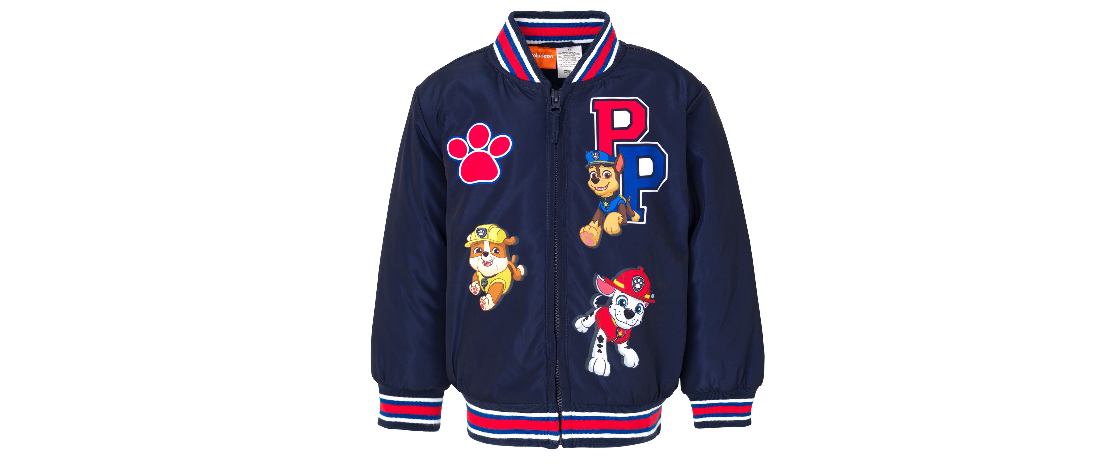 Paw Patrol Toddler Boys Varsity Zip Up Bomber Jacket