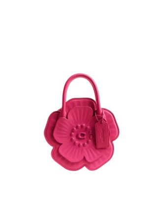COACH Women's Tea Rose Leather Shoulder Bag - Macy's