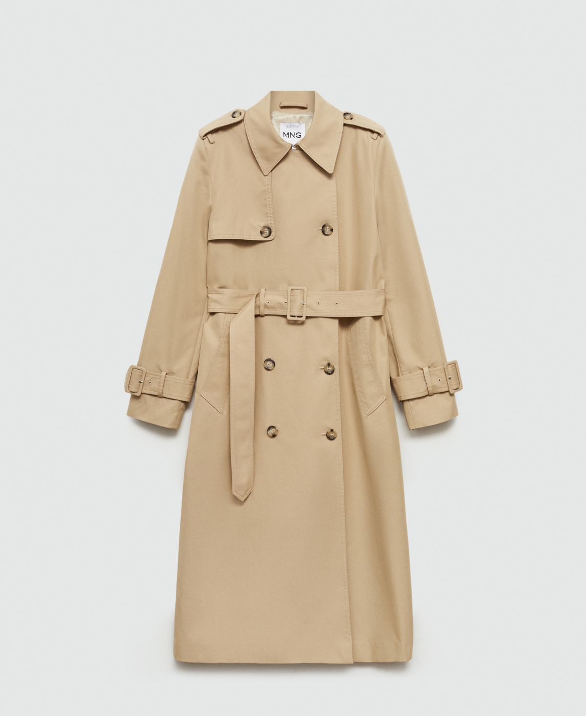 Mango Women's Double-Breasted Cotton Trench Coat