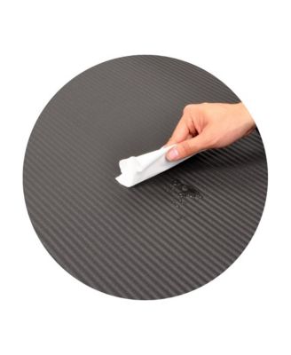 GoYoga 71x24in Anti Tear Exercise Yoga Mat with Strap, Black