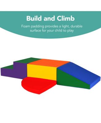 4-Piece Kids Climb & Crawl Soft Foam Block Playset Structures for Child Development