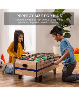 4-in-1 Multi Game Table, Childrens Arcade Set w/ Pool Billiards, Air Hockey, Foosball