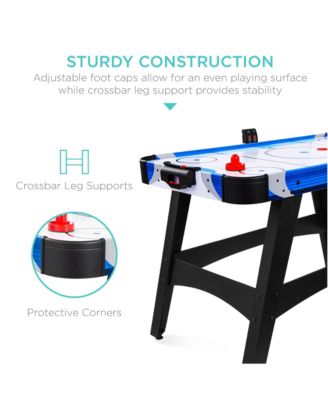 58in Mid-Size Air Hockey Table for Game Room w/ 2 Pucks, 2 Pushers, LED Score Board, 12V Motor