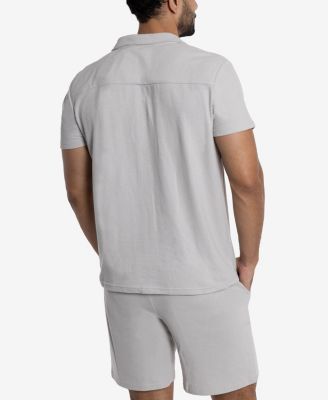 Men's Camp Collar Casual Short Sleeve Button-Up Shirt