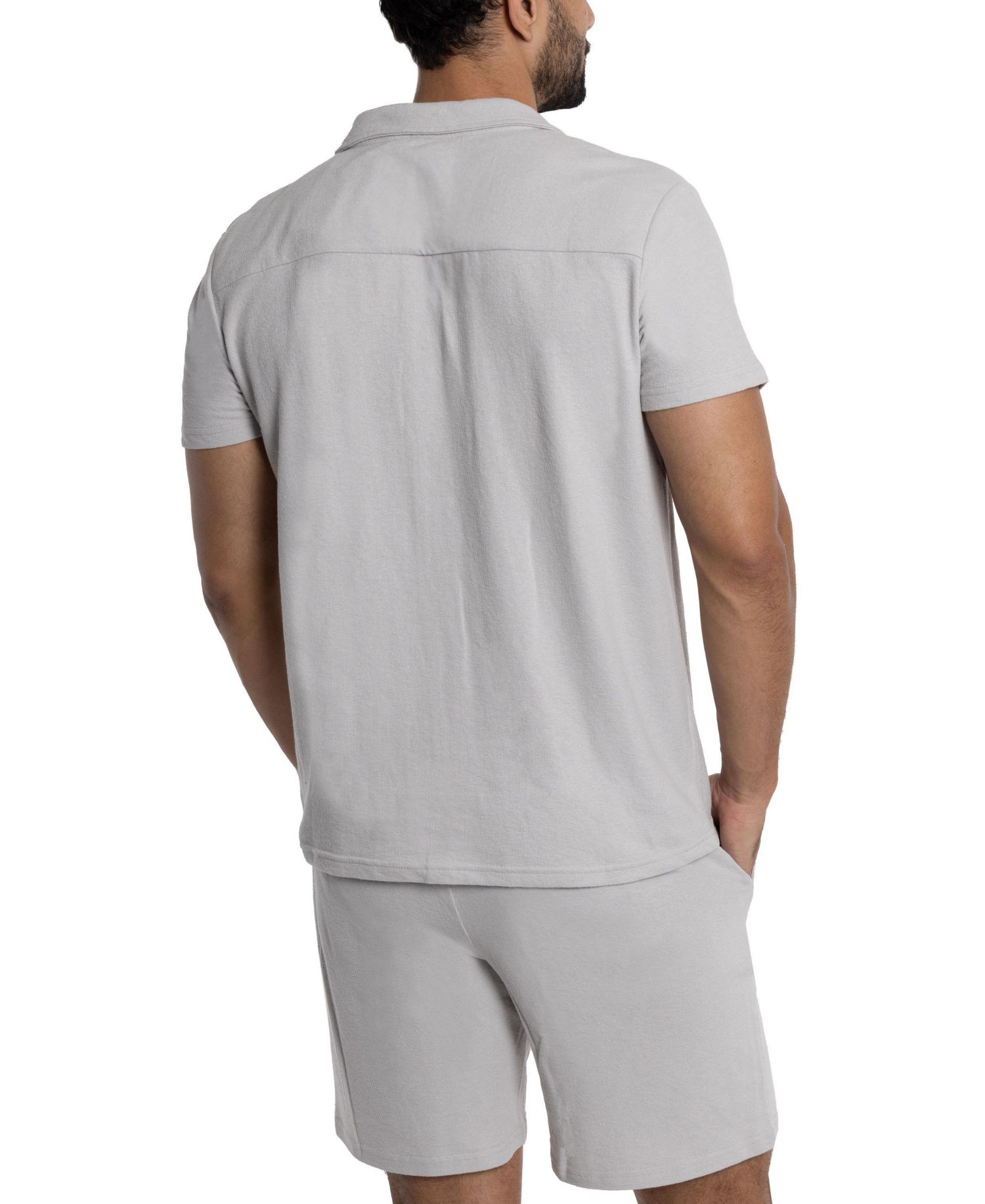 Men's SPRING + MERCER Camp Collar Casual Short Sleeve Button-Up Shirt