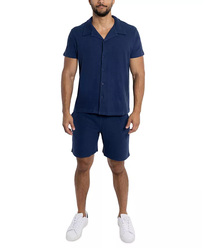 Men's Camp Collar Casual Short Sleeve Button-Up Shirt - thumbnail 3