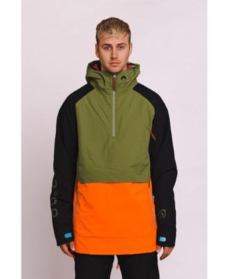 Men's Snow Park Overhead Jacket - Orange & Khaki