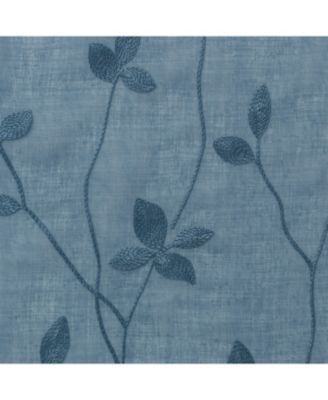 Premium Embroidered Vine Curtains - Sheer Curtains for Living Room, Bedroom, Kitchen - 52" x 96" - White, 2 Panels