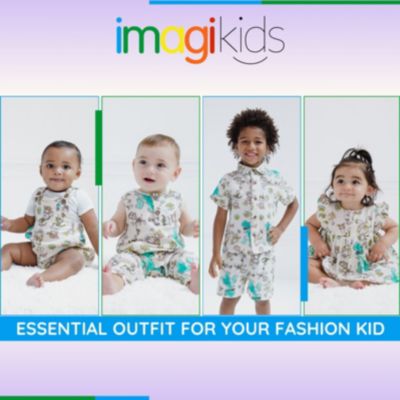 Baby Boys Cotton Gauze Matching Family Button Down Shirt Shorts Outfit Set