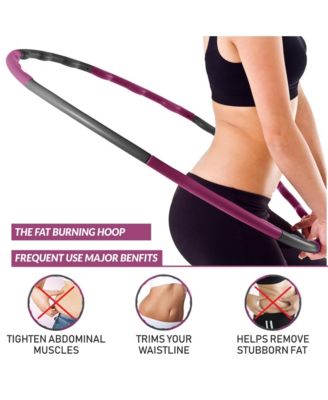 900G 6 Piece Weighted Fitness Hula Hoop for Home Workouts and Toning