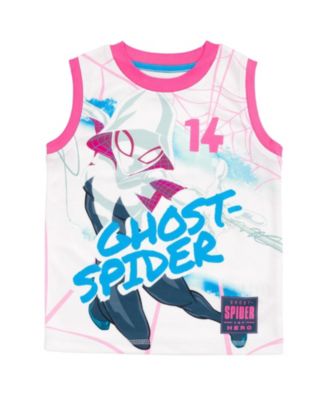 Girls Spider-Man Spider-Gwen Ghost Spider Tank Top and Bike Shorts to