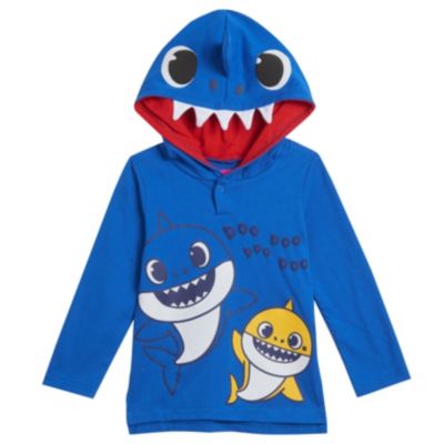 Baby Boys Pinkfong Shark Pullover Costume Hoodie and French Terry Pants Outfit Set