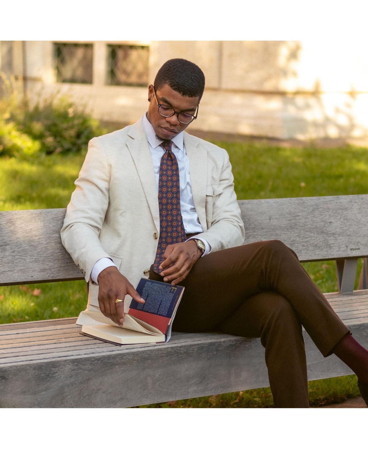 La Vigna - Printed Wool & Silk Tie for Men - Burgundy
