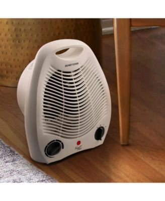 1500W Portable 2 Settings White Office Fan Heater with Adjustable Thermostat