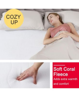 Full Size Quilted Electric Heated Mattress Pad (54"x75", White)