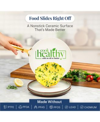 Pro Hammered Collection 10-Piece Ceramic Coating Nonstick Cookware Set