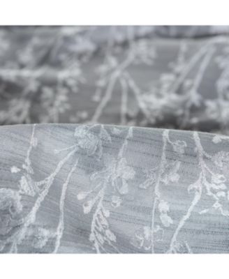 Premium 2-Panel Floral Jacquard Textured Beige Curtains with Grommets for Windows Living Room Bedroom Office - Partial Room Darkening Drapes for Privacy Decor - 52 x 84 Inch Long - Beige