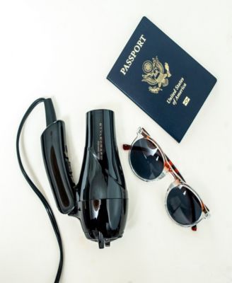 Peewee 1200 Folding Handle Dual Voltage Compact Travel Hair Dryer with Nozzle, Diffuser, and Travel Bag