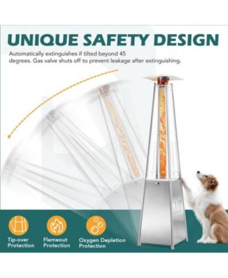 42000 BTU Outdoor Black Pyramid Patio Heater with Cover