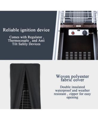42000 BTU Outdoor Black Pyramid Patio Heater with Cover