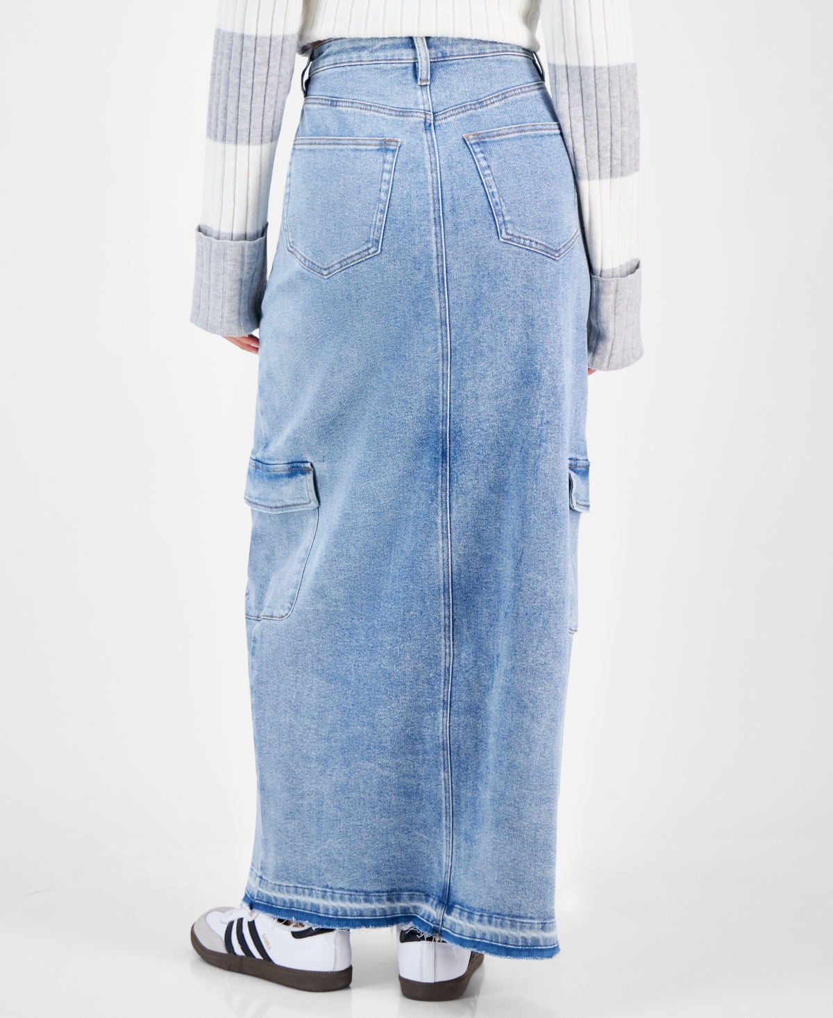 Tinseltown Juniors' Maxi Cargo Skirt