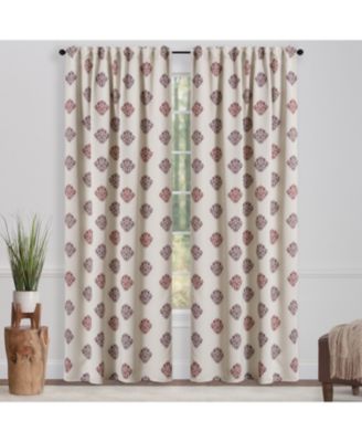 Premium 2-Panel Traverse Damask Room Darkening Curtains - 3-in-1 Back Tab, Rod Pocket, Ring Tab - for Windows Living Room Bedroom