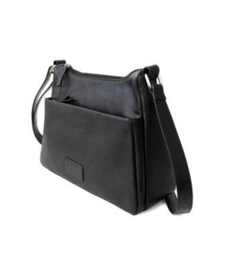 Ladies Leather Medium Multi Zip Crossbody Bag