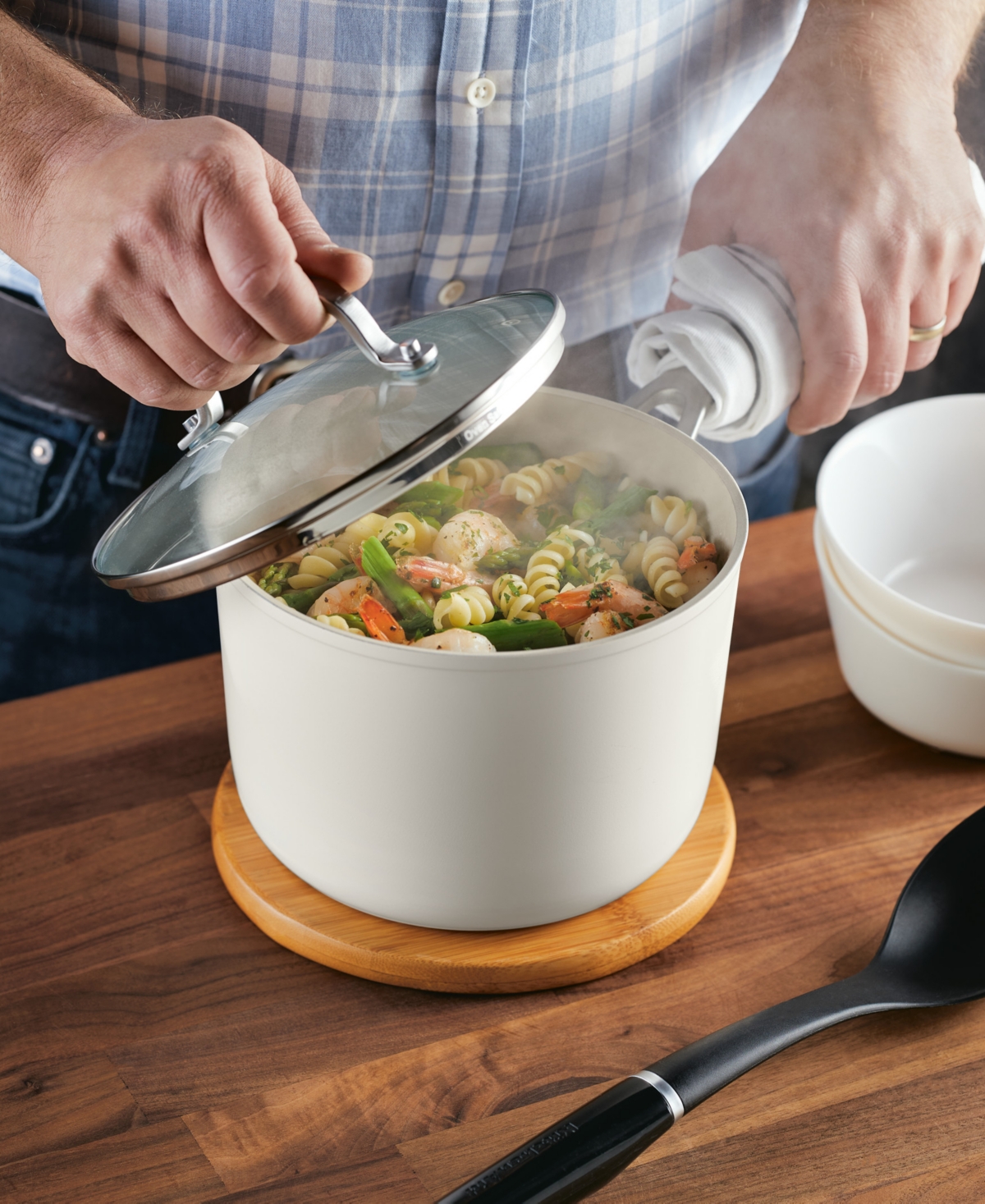 Kitchenaid 3-qt. Ceramic Nonstick Saucepan In Porcelain White