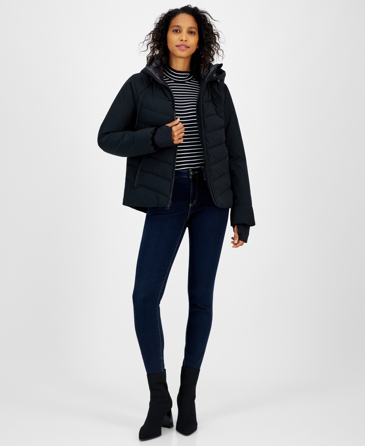 Michael Michael Kors Women's Logo Hooded Puffer Coat