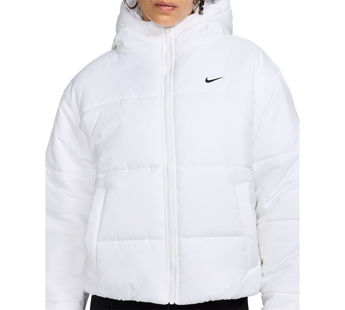 Nike Women's Therma-fit Hooded Puffer Jacket -black