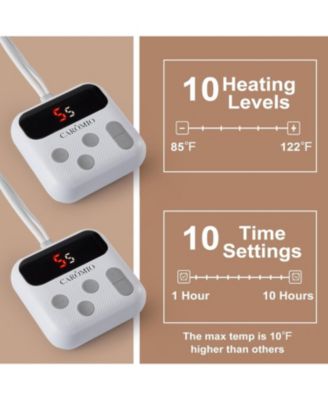 King Size Tufted Sherpa Electric Heated Blanket with Dual Control, 100" x 90"