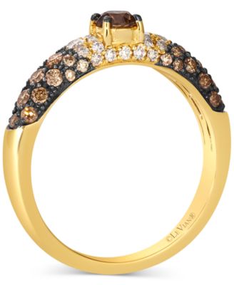 Ombr&eacute;&reg; Chocolate Diamond, Chocolate Ombr&eacute; Diamond & Nude Diamond Ring (3/4 ct. t.w.) in 14k Gold