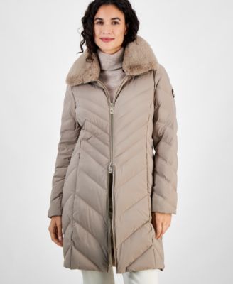 Michael kors faux fur puffer coat hotsell