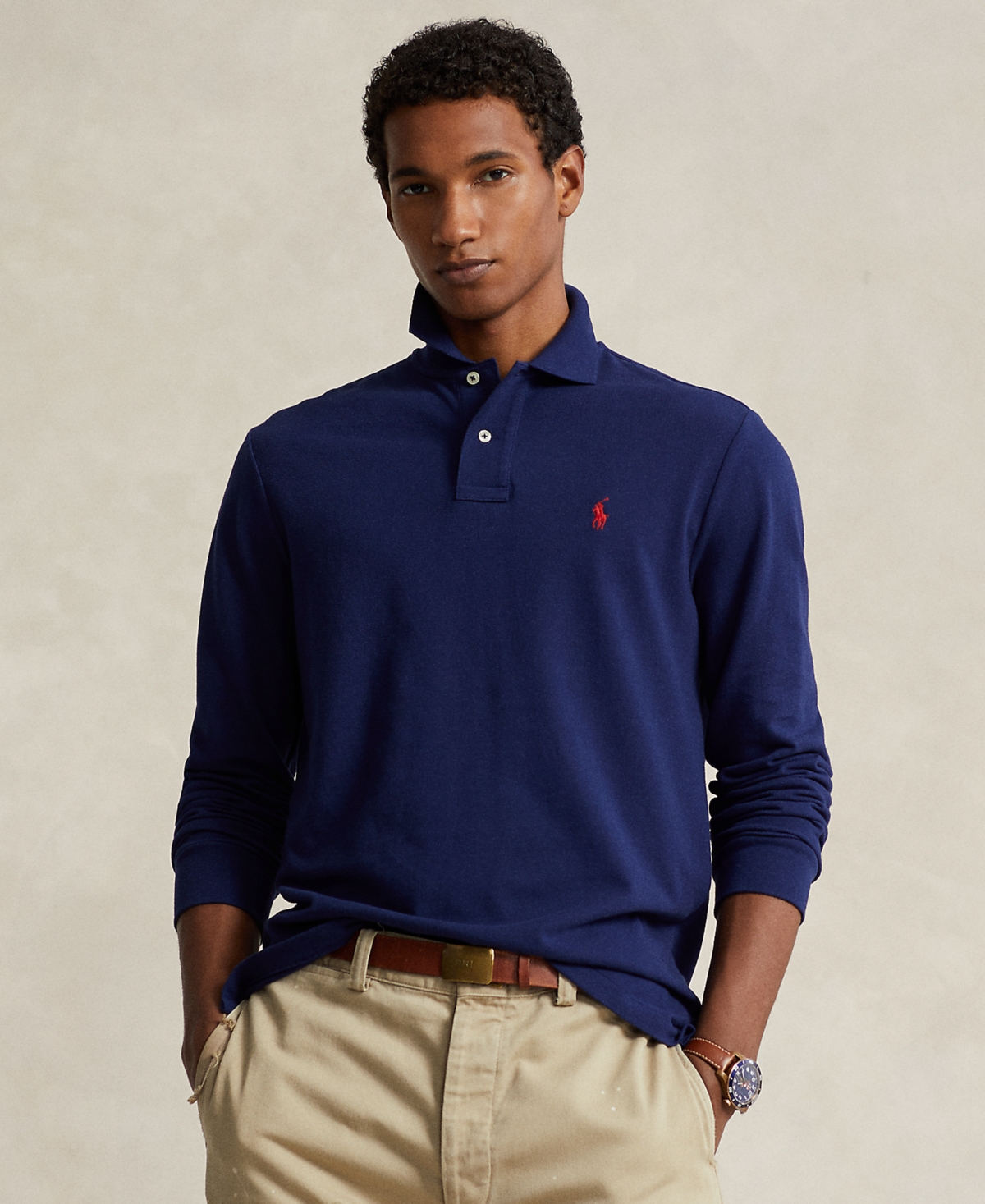 Polo Ralph Lauren Men's Classic Fit Long Sleeve Mesh