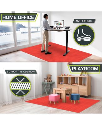 Checkered Puzzle Exercise Mat 1-in, 24 Sq Ft - 6 Tiles